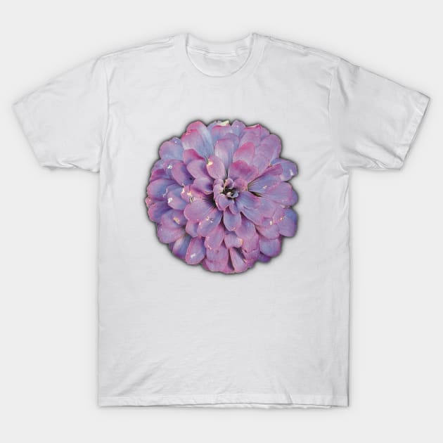 Purple Flower on the Edge of Decay - Photograph Art - Digital Image Cut-out into a fun graphic perfect for stickers, notebooks, greeting cards, pillows and more T-Shirt by cherdoodles